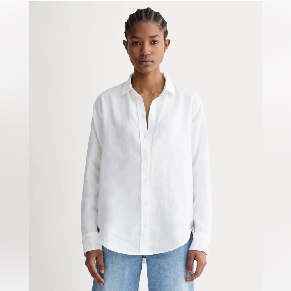 Everlane White Casual Button Down Shirt